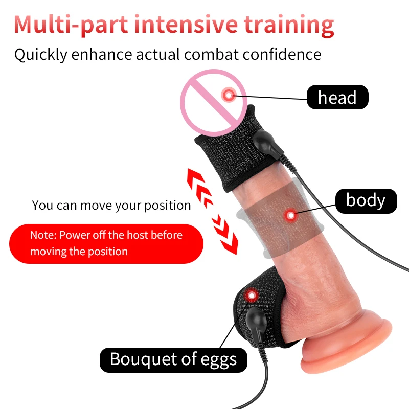 Electro Penis Pads Massage Penis Sleeve Restraint Set Electric Cock Ring Band Bondage Set Male Role Play Chastity Sex Toys