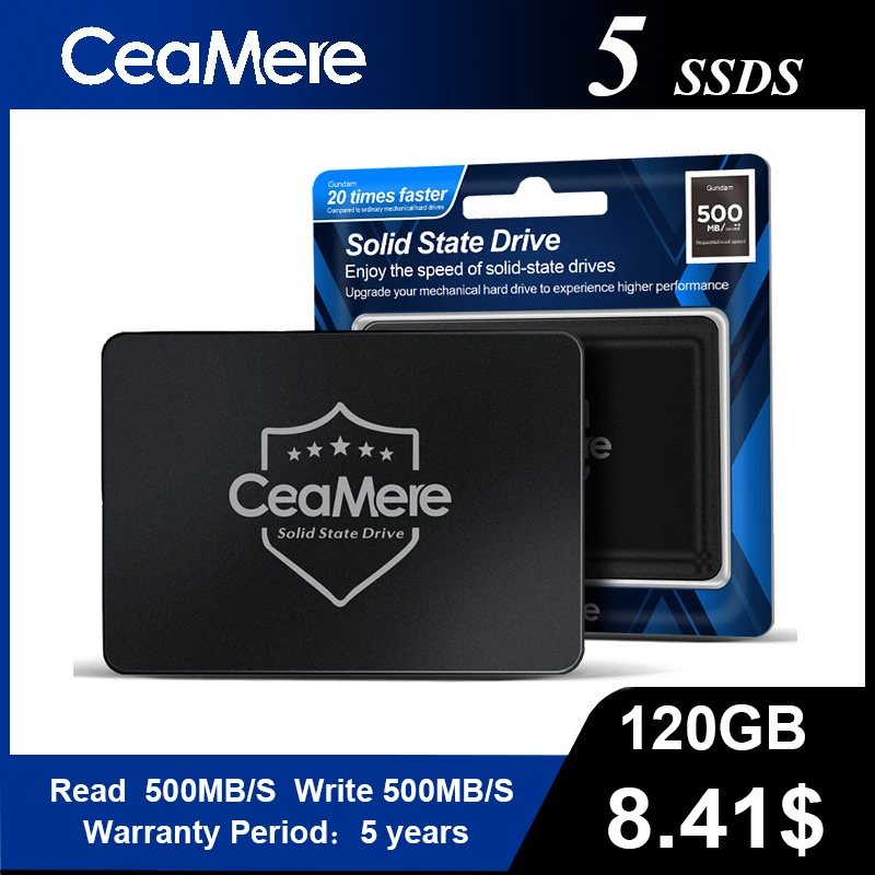 Ceamere Ssd 5pcs 128gb 240gb 256gb 480gb 500gb 960gb 1tb Hdd 2.5 Hard ...