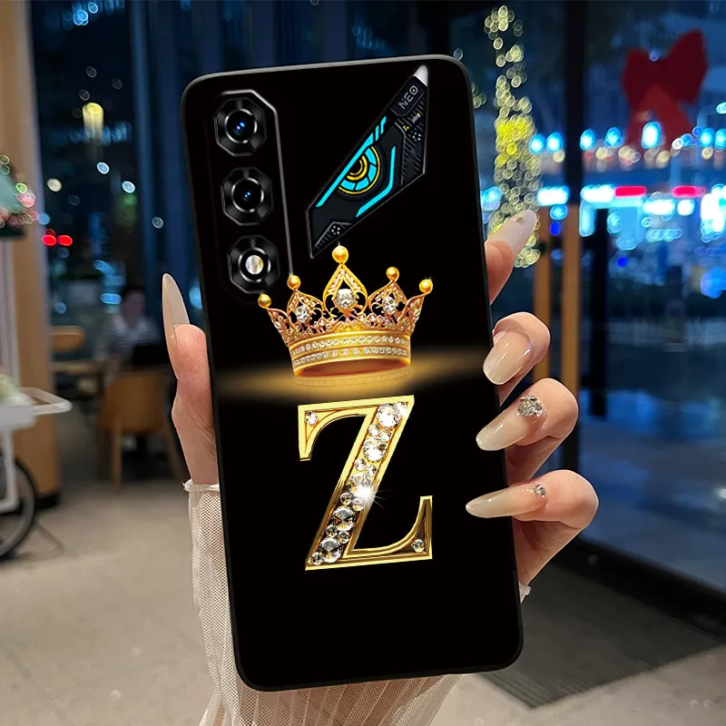 Newest Crown Letter Couple Phone Case - Soft Black Candy Shockproof Casing