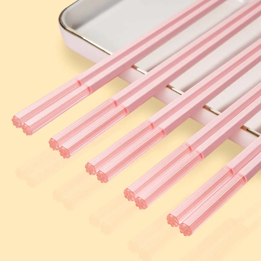 5PairsPinkRoseChopsticksJapaneseChopsticksDishwashersafe