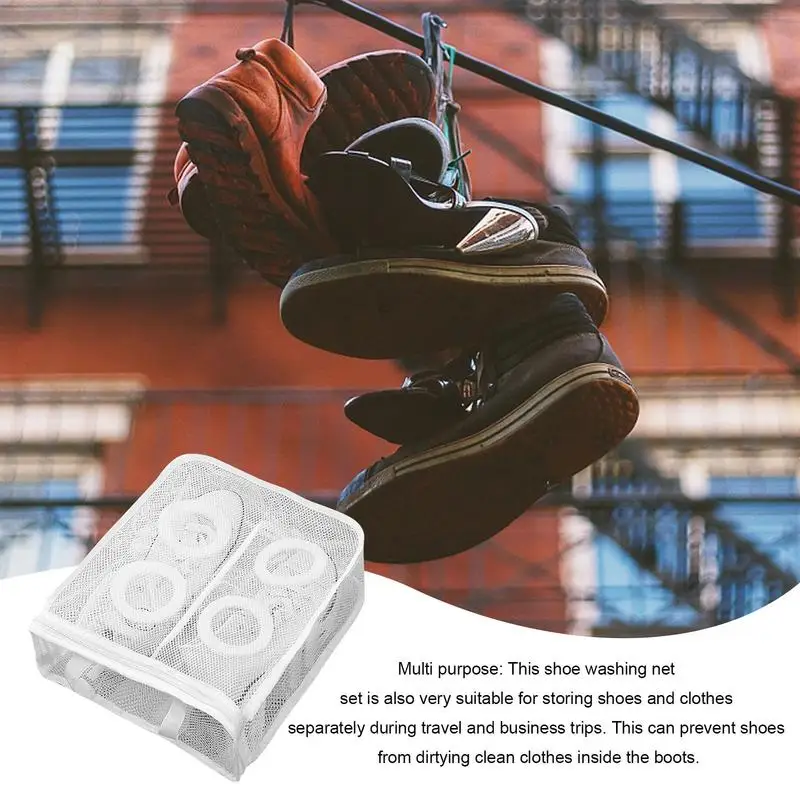 

Washing Machine Shoe Bag Reinforced Sneaker Multi Use Mesh Washing Bag Sneaker Cleaning Laundry Bag home supplies products
