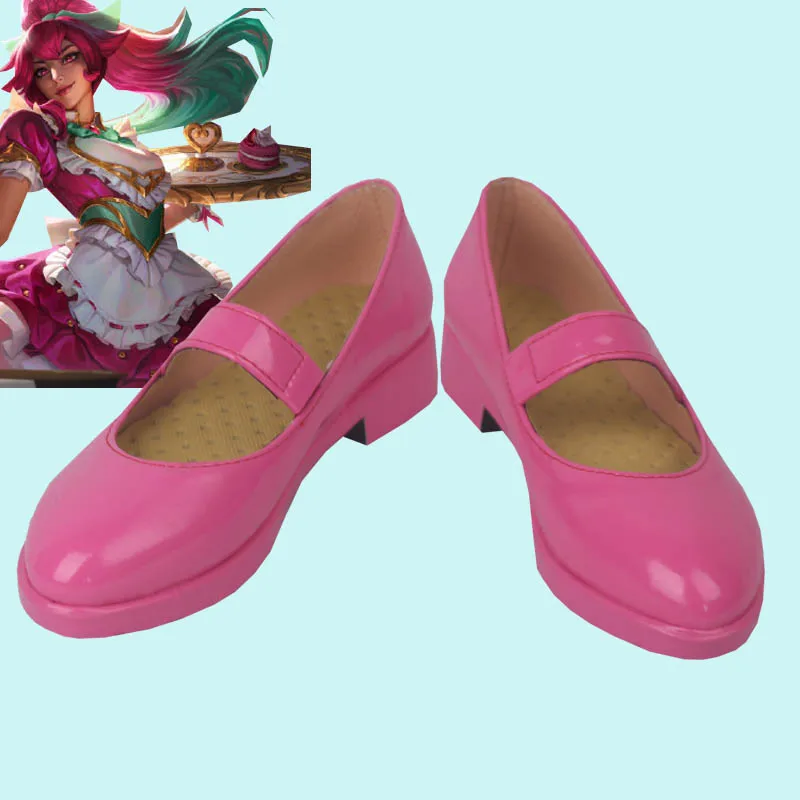 

LOL Annie Hastur Cosplay Shoes Comic Anime Game League of Legends Rose Red Boots Cosplay Costume Prop Shoes for Halloween Party