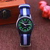 Chaoyada Woman Man Color Stripe Canvas Strap Wrist Watches Children Child Boys Girls Students Fluorescent Digital Test Watches 5