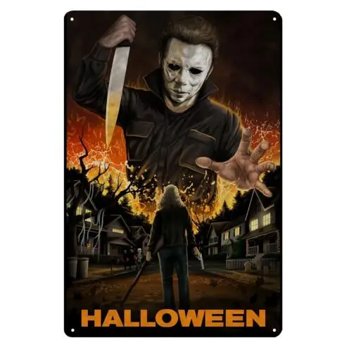 

Металлический плакат из фильма «Хэллоуин», жестяной знак, 20x30 см, табличка
