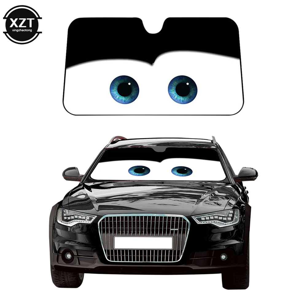 

Cartoon Window Foils Eye Pixar Heated Windshield Sunshade 130x70cm Car Front Window Visor Car Solar Protect 4 Colors