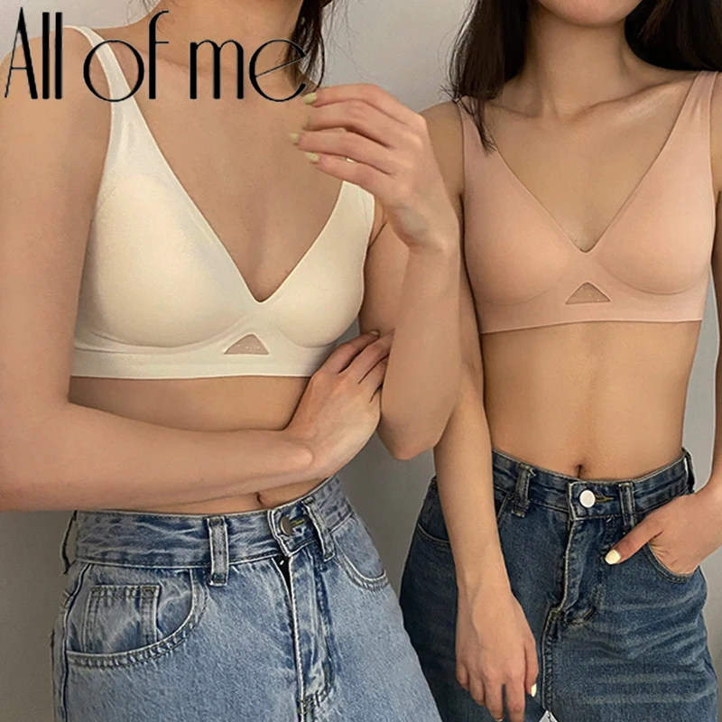와이어 프리 브래지어 브래지어는 여성을위한 Bralette 섹시한 원활한 브래지어를 밀어 여성 란제리 여성 부드러운 속옷 친밀한 잠옷