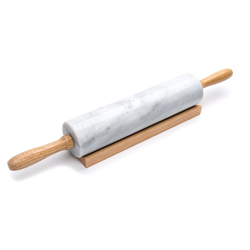 

Household Large baking rolling pin marble rolling pin board with solid wood handles bracket flour kneading tool