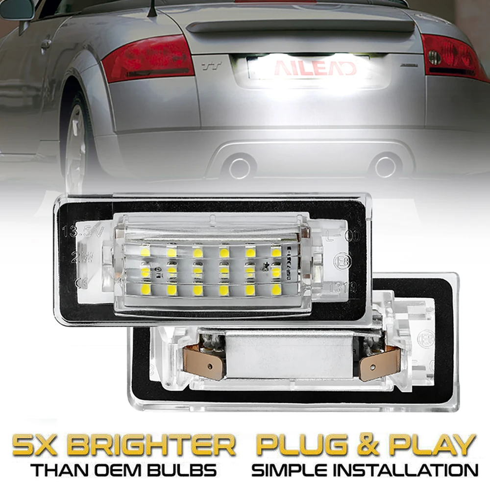 2 Pezzi Led Luci Targa Per Audi Tt 8N Mk1 Audi Tt Roadster 8N9 Audi Tt Coupé 8N3 Lampade Numeriche Accessori Auto