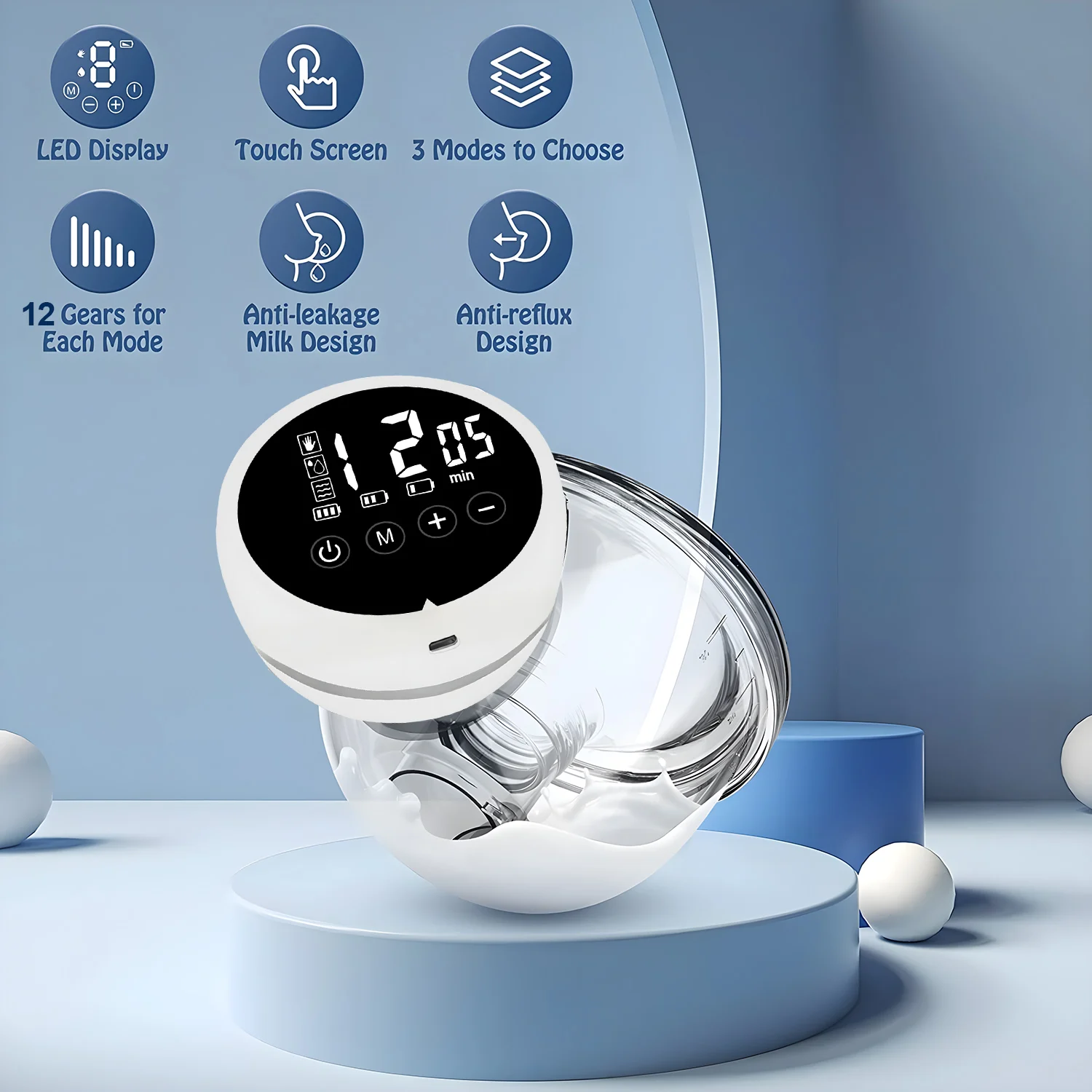 Electric Breast Pump 1PCS Wearable Silent Milk Collection Hands-free Invisible Automatic Intelligent Portable Travel