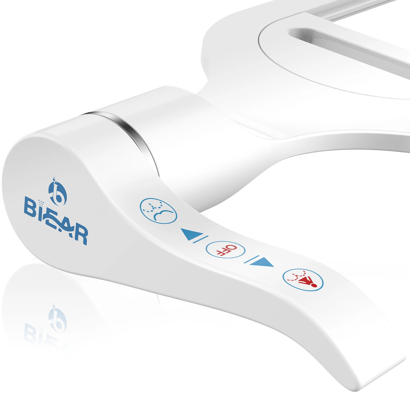 อุปกรณ์ยึดโถชําระล้างแบบบางเฉียบ, ล้างด้านหลังและผู้หญิง - (หัวฉีดคู่แบบยืดหดได้), อุปกรณ์ยึดโถชําระล้างแบบไม่ใช้ไฟฟ้าสําหรับที่นั่งชักโครก 1