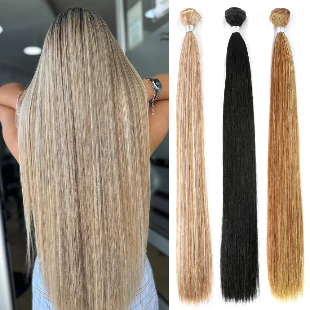 26-Inch-Silky-Straight-Hair-Bundles-Crochet-Braids-Hair-Synthetic ...