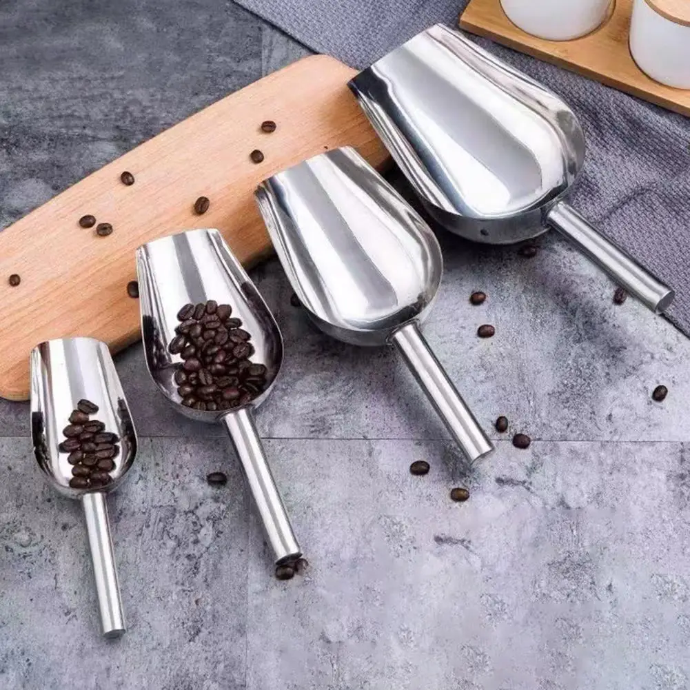 Flour Scoop Jars Rust-proof Stainless Steel Ice Shovel Multi-purpose Scoop Food Candy Pet Feeding Durable Versatile Tool ice shovel