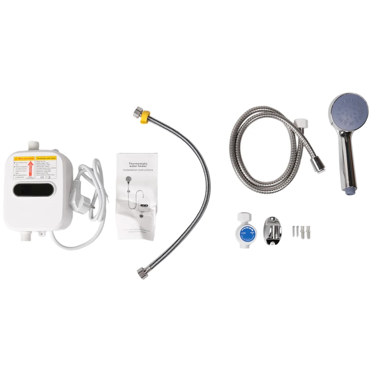 Instant Water Heater 3500W Digital Display EU Plug 220V Bathroom Faucet