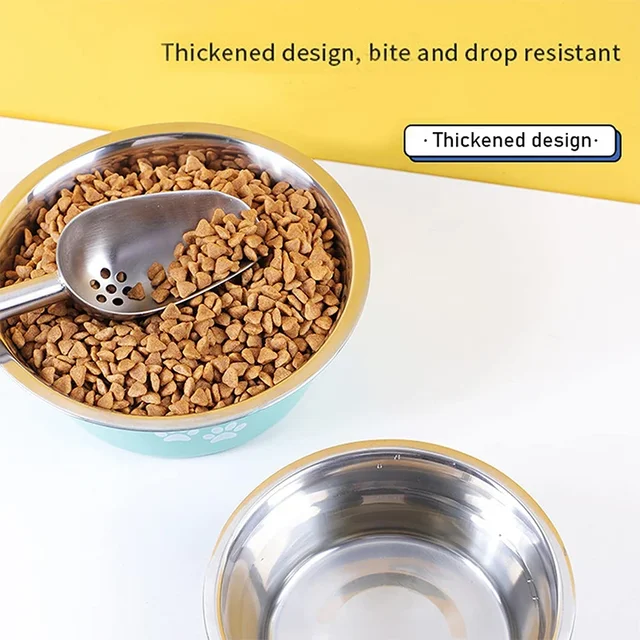 Cute Dog Bowls for Medium Large Dogs Feeding Bowls Water Bowls Stainless Steel Small Dog Food Bowl Elevated Raised Pet Feeders 3