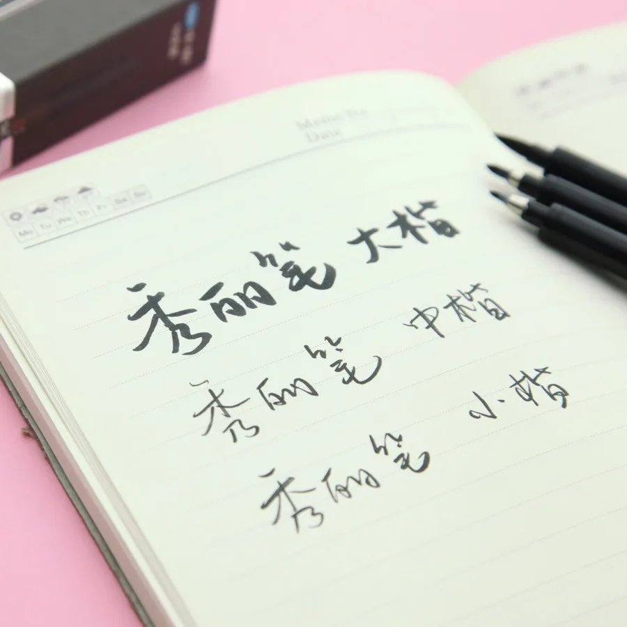 Brush Calligraphy Pen Chinese Word Learning Art Drawing Mark Sign Pen Stationery School Supplies calligraphy brush pens