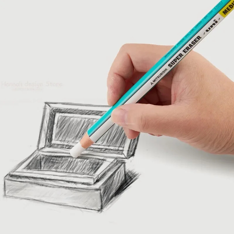 Pencil Eraser Retractable Eraser Kneadable Eraser Biscuit Eraser Plasticine Eraser Japan Uni Pen Type Roll Paper Eraser Super Eraser Art Sketch Highlight for School and Office Art Painting Supplies