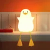 Creative and Fun Duck Silicone Pat Small Night Light Desktop Decoration Atmosphere Light USB Charging Children's Bedroom Light 1