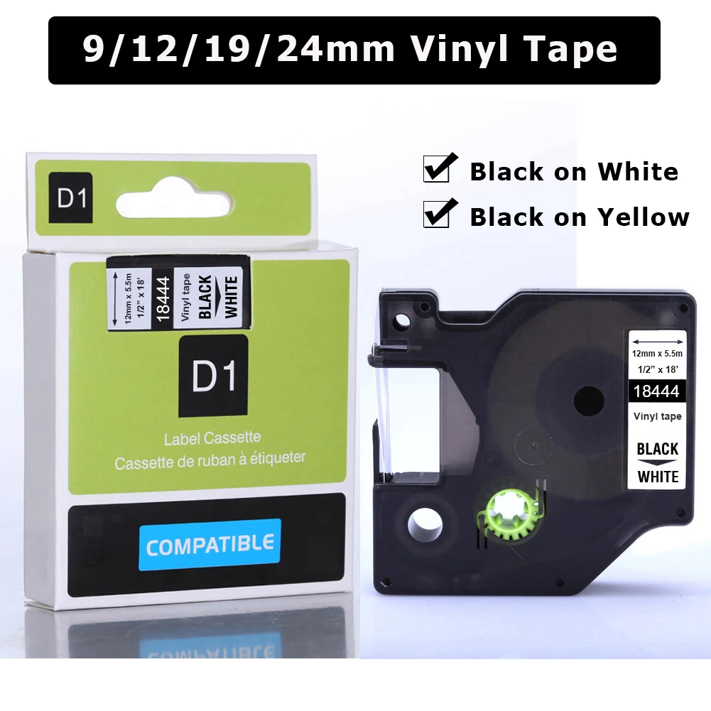 1 Pz 18444 18431 18443 Fit Dymo Rhino Label Tape Vinile Nastro Industriale 18432 18445 18433 Per Dymo Label Maker 5200 4200 6000