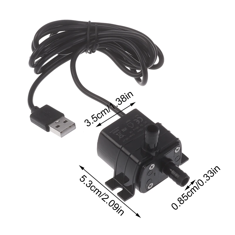 Ultra-quiet Brushless DC USB Water Pump 5V 1W 130L/H Lift 100CM Submersible Fountain Aquarium Circulating Micro Water Pump cooling water pump
