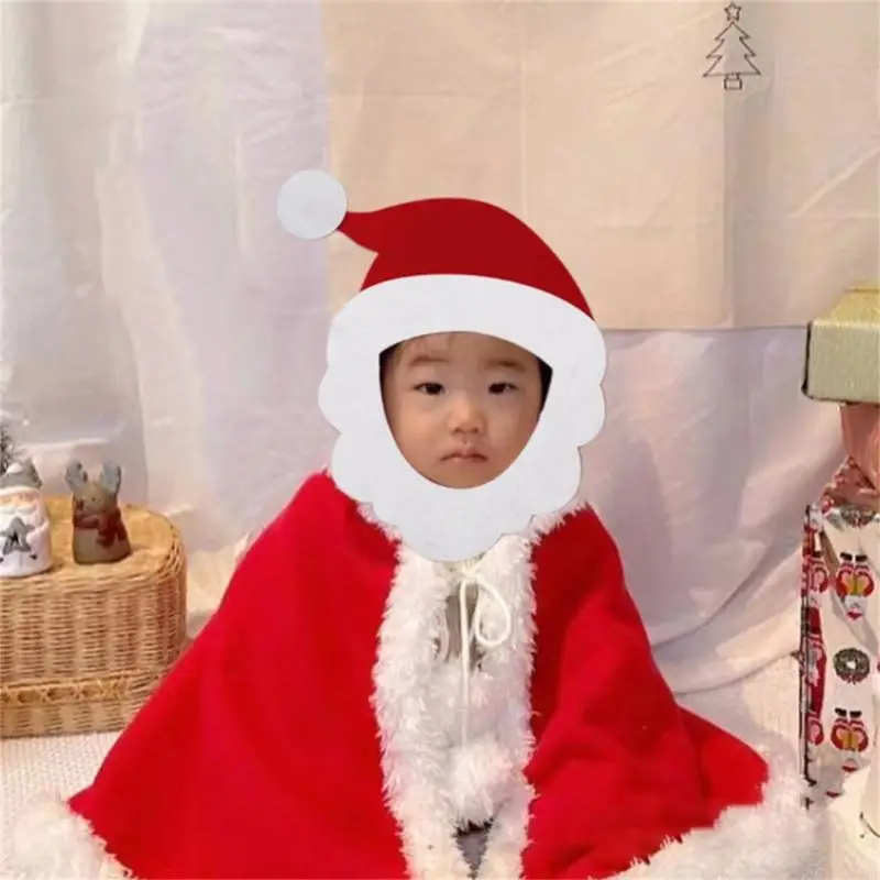 N1HB Farbic Christmas Santa Mask for Any Skin Type Fashion Accessory for Uneven Tone and Dryness Party Supplies