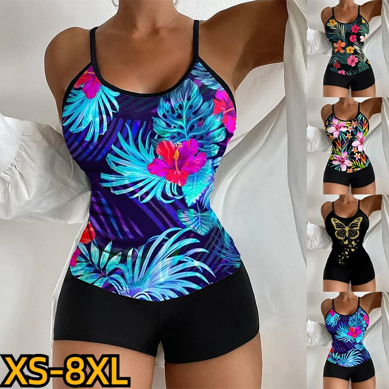 

2023 Fashion Comfort Beachwear New Design Printing Swimsuit Summer Women's High Waist Swimsuit Two Piece Set Bikini Set XS-8XL