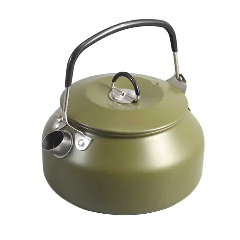 1L/1.2LOutdoor stainless steel kettle travel hike camping large capacity kettle teapot picnic camping equipment supplies
