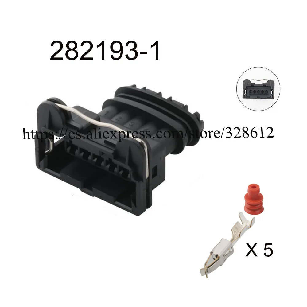 

100SETD J7053CA-3.5-21 car female cable jacket Plug socket 5 pin Connector automotive terminal 282193-1Include terminal seal