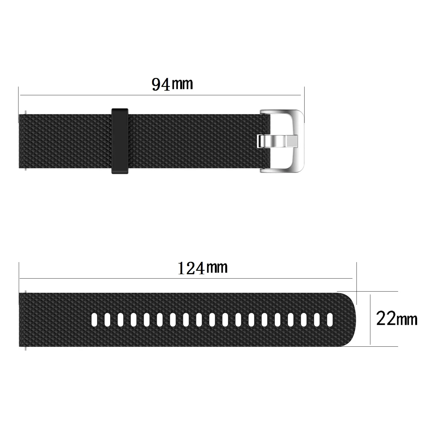Premium Silicone Wrist Strap for Smart Watches - Versatile and Durable Bracelet Band