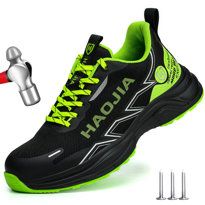Lightweight Safety Shoes Men Anti smashing Anti puncture Work Sneakers Protective Safety Boots Security Steel Toe Work Shoes