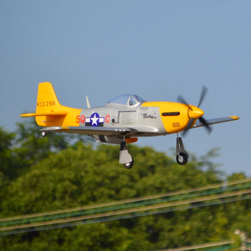 LX/Laxiang/Sky Flight Hobby P51 Yellow Mustang World War II RC Warbird PNP/ARF 6