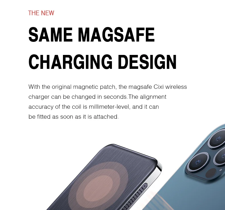 magsafe Magnetic Power Bank 15W Wireless Fast Charge 10000mAh Large Capacity Portable Charger for iPhone and Wireless Charger best portable charger