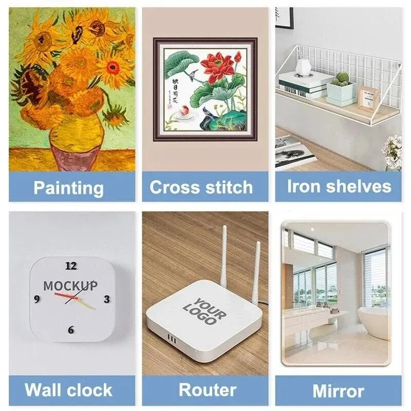 self adhesive wall hooks 10 Pcs Poster Transparent Screws For Photo Frame Waterproof Kitchen Bathroom Use