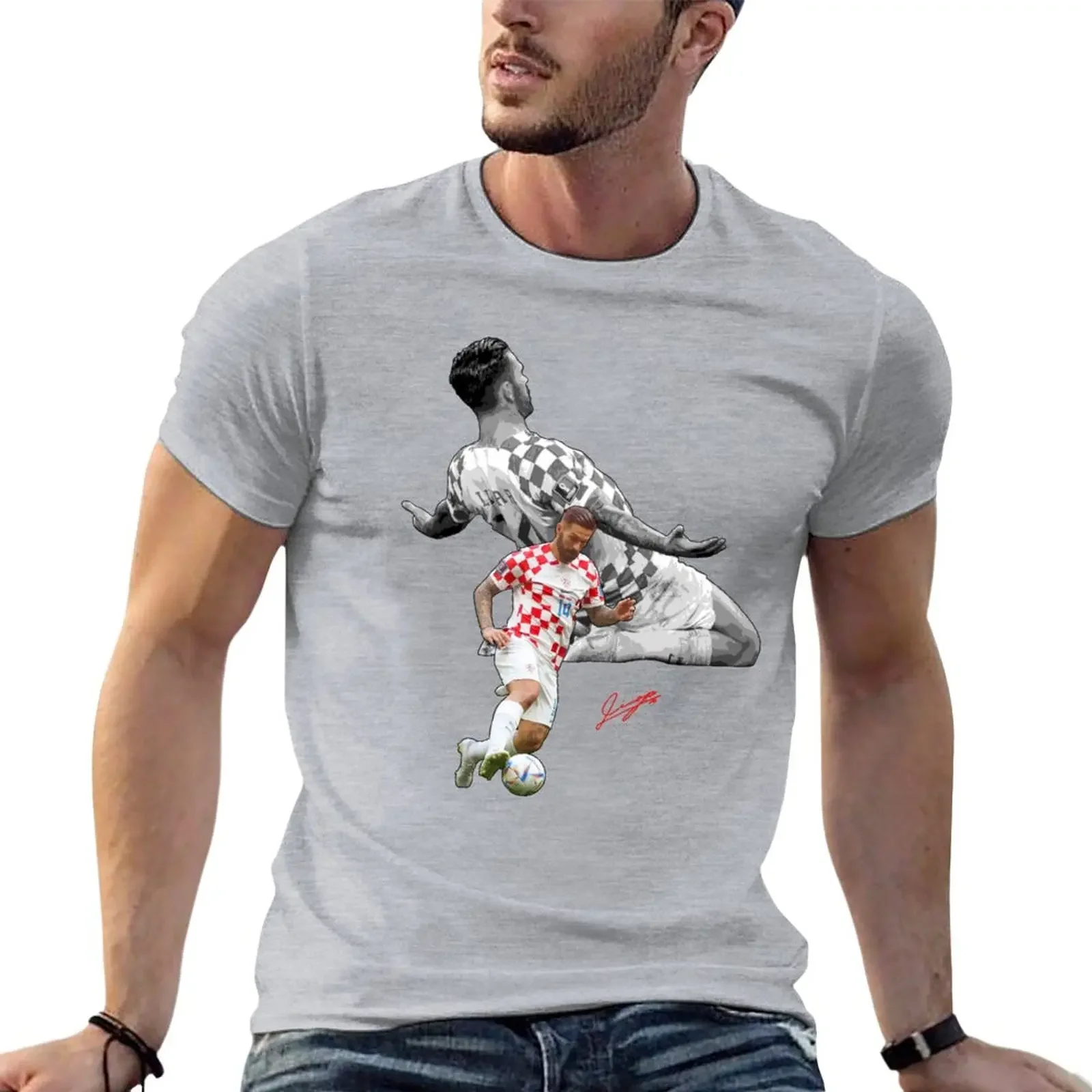 

Marko Livaja Hrvatska T-Shirt korean fashion heavyweights men clothes