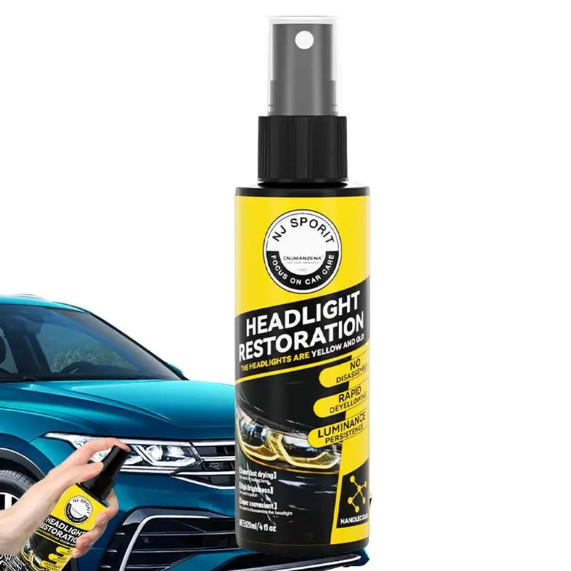 

Headlight Coating Spray Liquid Spray Car Light Cleaner Polisher UV Resistant And Effective Headlight Coating Spray For Car