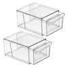 Stackable Organizer Drawers Anti-slip Acrylic Bins Stackable Dustproof Makeup Organizer Closet Bathroom Kitchen Storage Bins 3