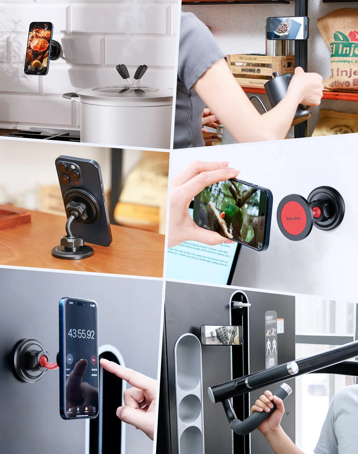 Magnetic Phone Mount & Holder with Grip