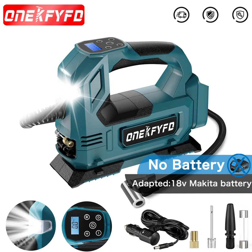 ⭐︎ワイヤレスカーエアコンプレッサーエアポンプデジタルディスプレイ デジタルディスプレイ付きの携帯型自動シャットオフカーエア