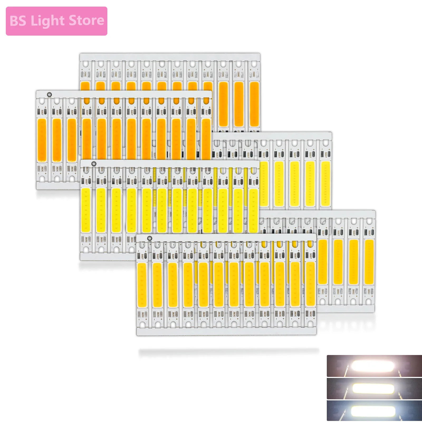 12Pcs Led Cob Chip Dc9-11V Dc15-18V Cob Led Bulb 5W Strip Panel Module Chip Diode Bar Lampada Di Forma Rotonda Per Apparecchio Di Illuminazione Fai Da