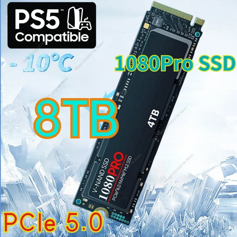 

New Original 1080 PRO Internal Solid State Drive 8TB 4TB 2TB 1TB NVMe 2.0 M.2 2280 for Laptops PS5 Desktops PCIe Gen 5.0 x 4 SSD