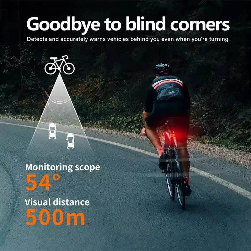 Feu Arrière Vélo Intelligent WEST BIKING Radar LED Avec Détection De Frein