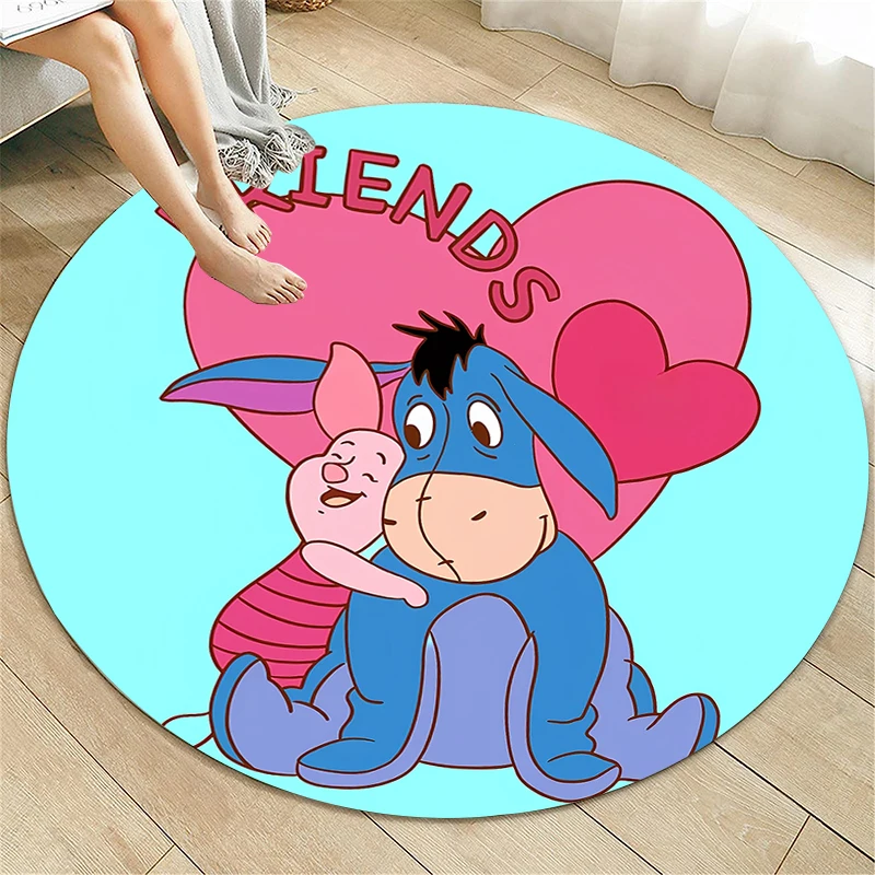 

Винни-Пух, круглый ковер для гостиной, коврики для кемпинга и пикника, противоскользящий ковер, коврик для йоги, подарки