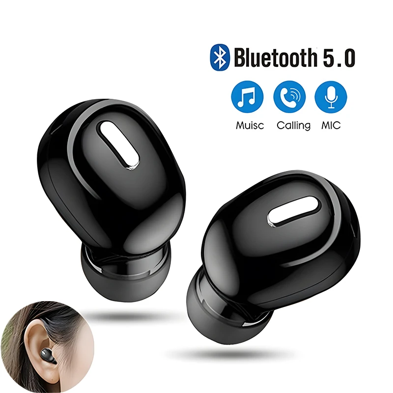 X9 Wireless Headphones Bluetooth 5.0 Earphones With Mic in-Ear Sports Waterproof TWS Earbuds Bluetooth Handsfree Single Headset 6