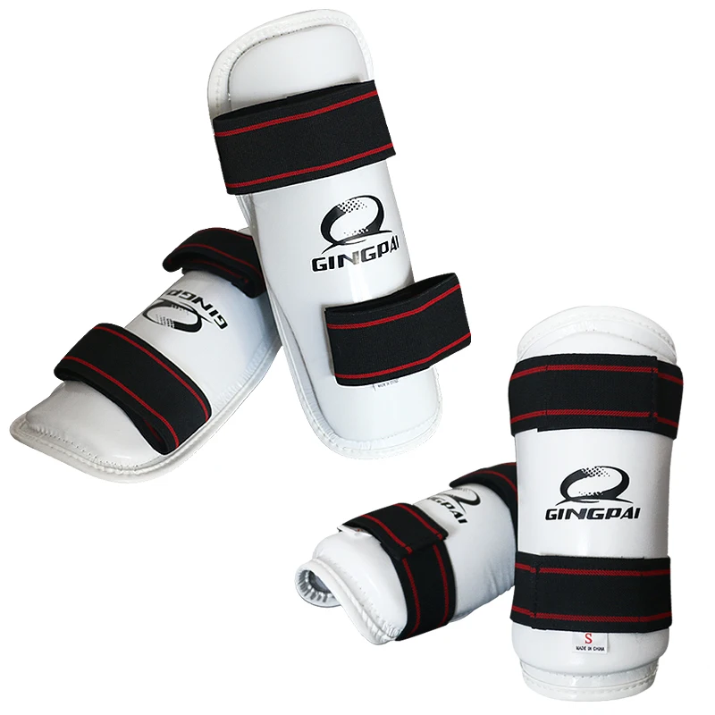 Shin Guard For Kick Boxing MMA Karate Taekwondo Sanda Fight Protective Equipment Muay Thai Protector Shin Arm Leg Guards 1 Pair