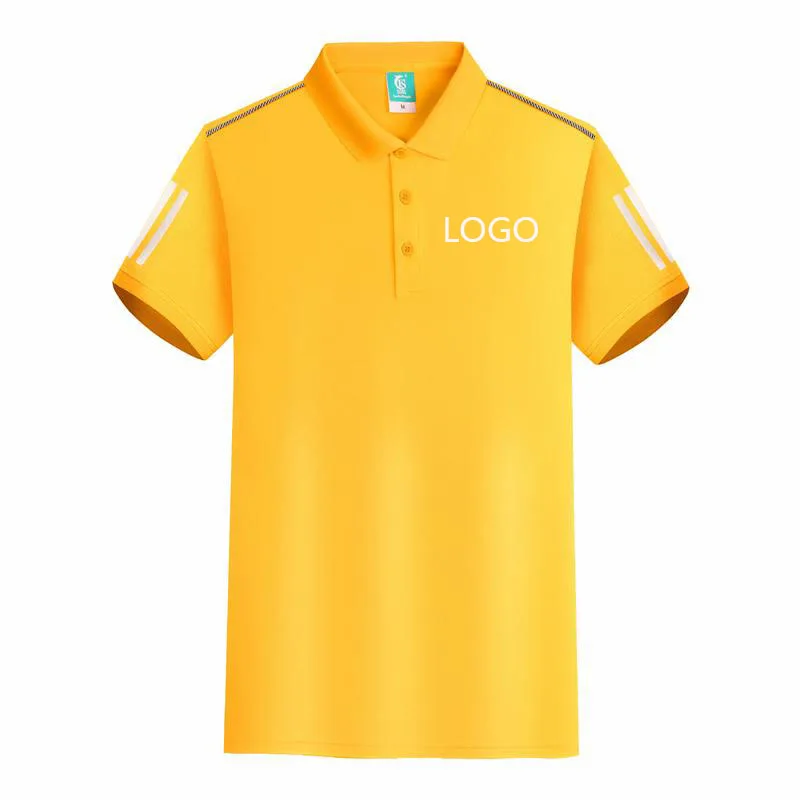 

015 New men's short-sleeved polo shirt custom LOGO