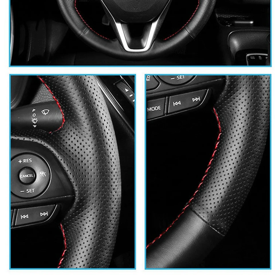 Geflecht Auto Lenkrad Abdeckung Anti-Slip Wildleder Für Audi TT TTS (8J) A3 S3 (8P) Sportback 2006-2014 R8 (42) auto Zubehör – Detail 3