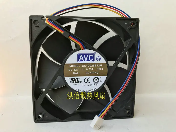 

Бесплатная доставка, Оригинальный AVC 12025 DS12025B12H 12В 0.75A, большой объем, ШИМ, контролируемый температуру, скоростной регулирующий вентилятор