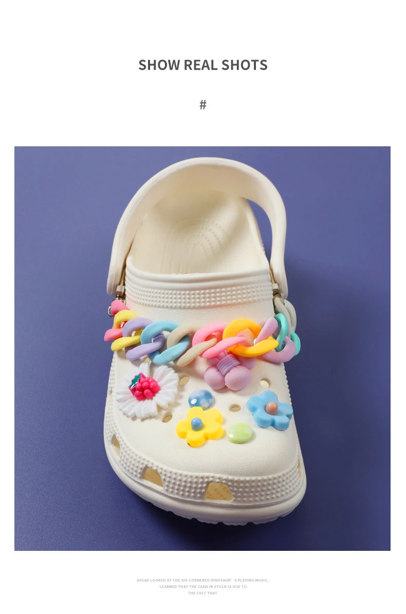 1 Paar neue Loch Schuhe Charms Schuh kette Zubehör DIY abnehmbare Jibz Dekorationen versand kostenfrei verfügbar Großhandel – Detail 6
