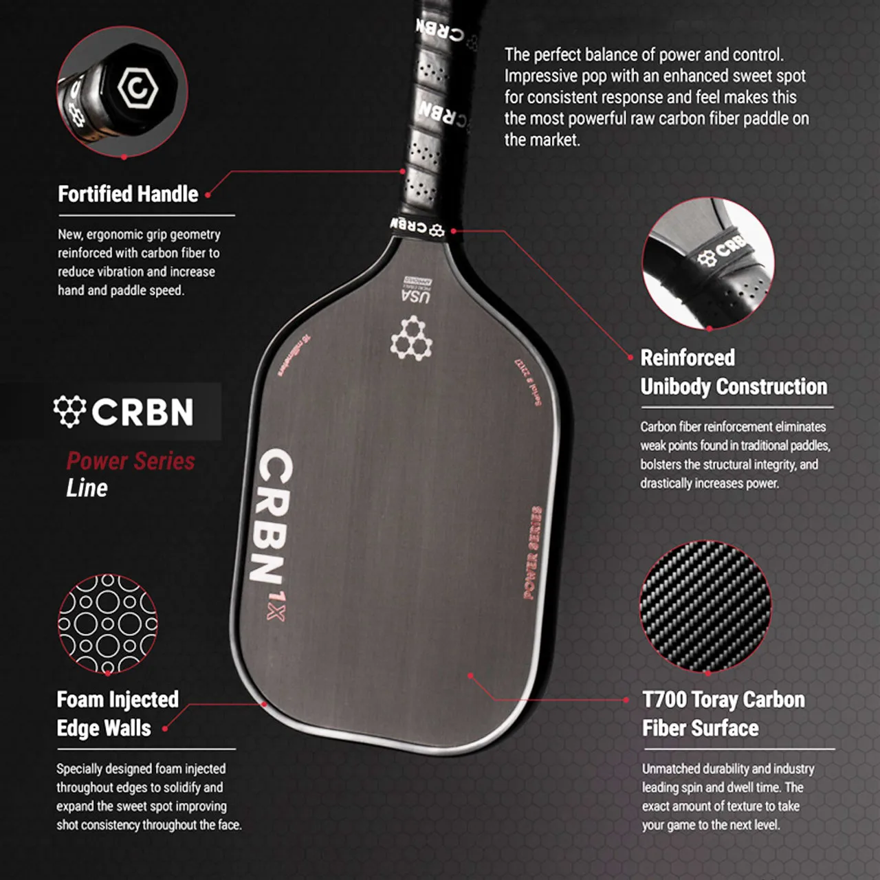 Pickleball Paddle USAPA Approved for Tournament Play Carbon Fiber Pickle Ball Racket Pickleball Paddles Set