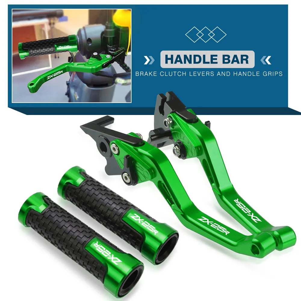 

Motorcycle Accessories Short CNC Brake Clutch Levers Motorbike Handlebar Handle Bar Grips For Kawasaki ZX25R ZX-25R 2020 2021