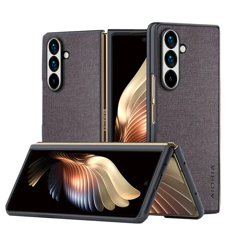 Elegant Leather Textile Phone Cover - Stylish Master Design by Coqua